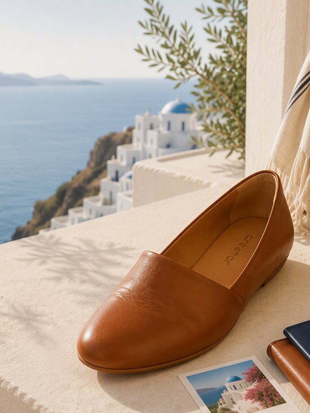 Creator Women’s  Slip-On Portugal High Quality Leather Loafers - Brown